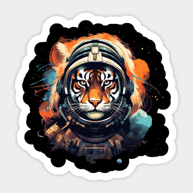 space tiger Sticker by weirdesigns